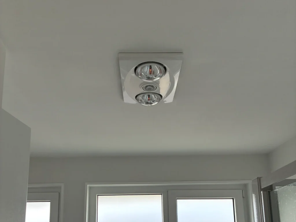 Bathroom 3-in-1 extractor fan unit installed in Christchurch home